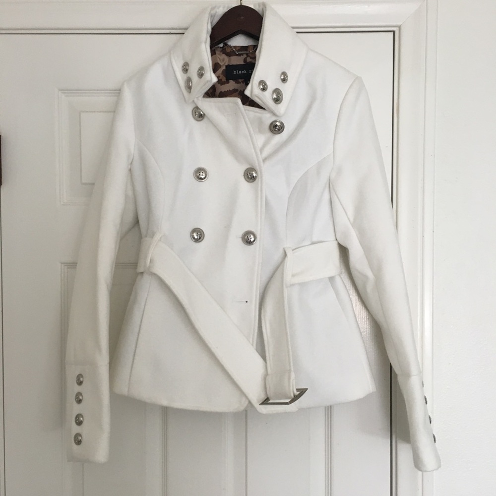 Black Rivet White Jacket/Peacoat, size S